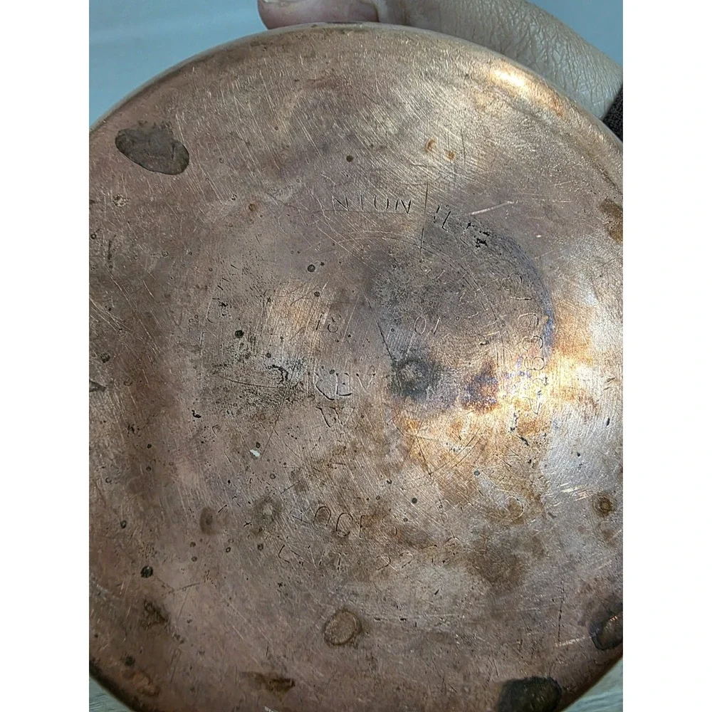 Vtg. Revere Ware 1801 Sauce Pan 1 Qt Stainless Steel Copper Clad Bottom W/ Lid